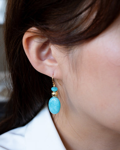 The Blue Danube Gold Earrings