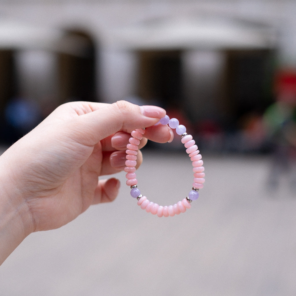 Peach - Pink Opal Kunzite Bracelet