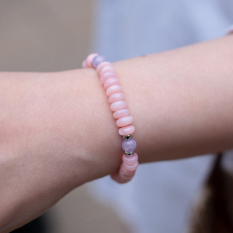 Peach - Pink Opal Kunzite Bracelet