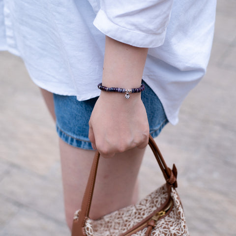 The Sugilite Silver Bracelet