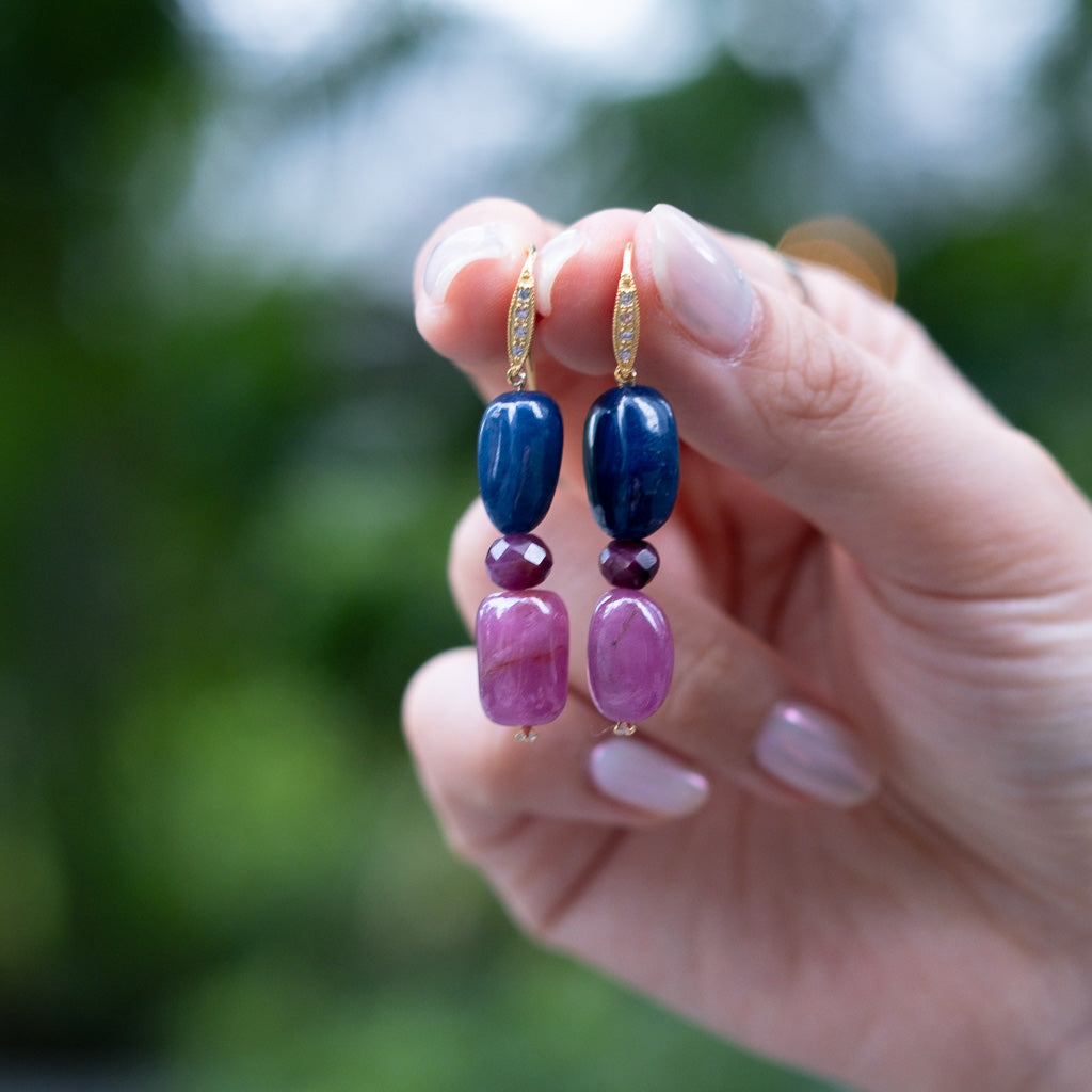 HEI - Umba Sapphire Ruby Earrings