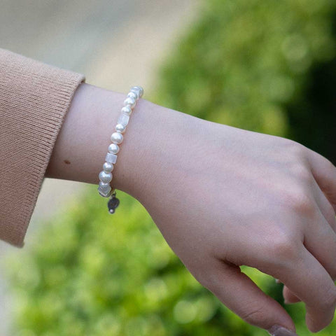 Maryann- Moonstone Pearl Bracelet