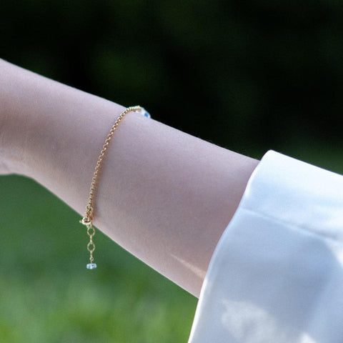 The Moon - Wheel Cut Rainbow Moonstone Bracelet