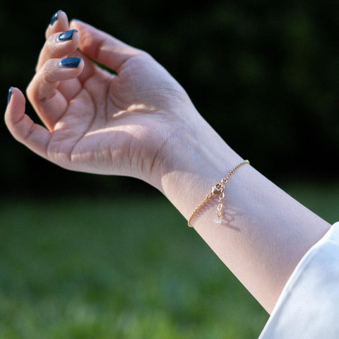 The Moon - Wheel Cut Rainbow Moonstone Bracelet