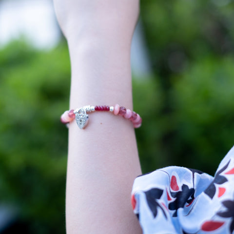 The Rose Gems - Strawberry Quartz Ruby Bracelet